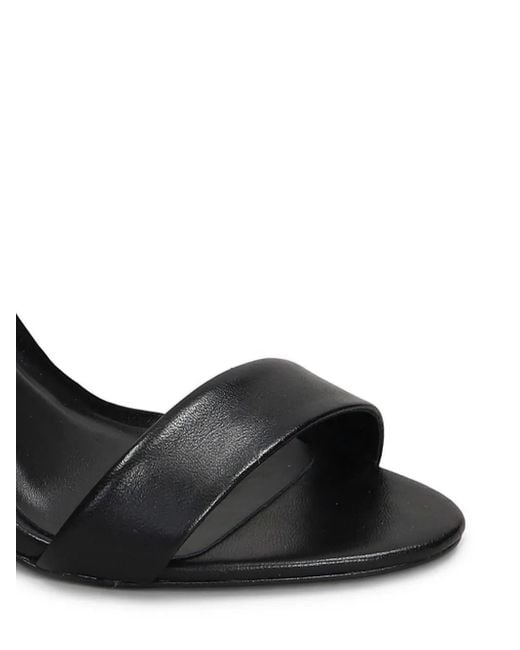 Carrano Black 105Mm Leather Sandals