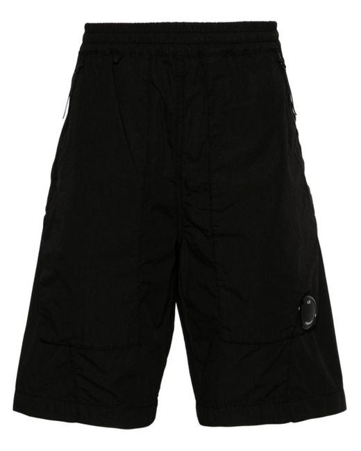 C P Company Mid Waist Ripstop Shorts in het Black voor heren