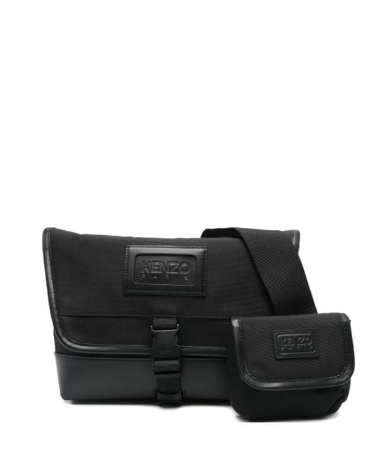 KENZO Kommuter レザートリム バッグ S Black