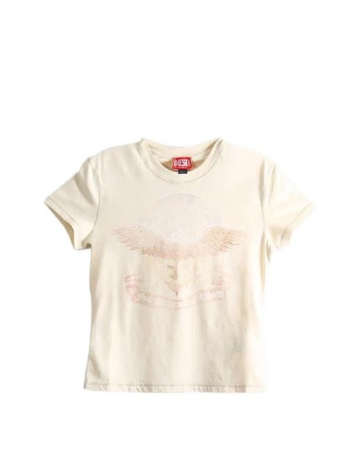 DIESEL Natural Graphic-Print T-Shirt