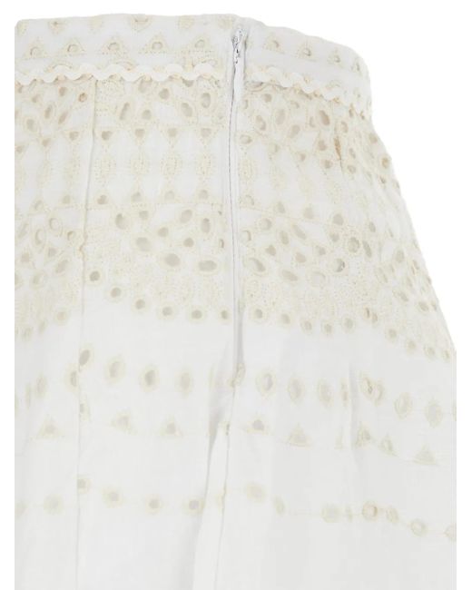 Charo Ruiz Livvy Midi Skirt in White | Lyst