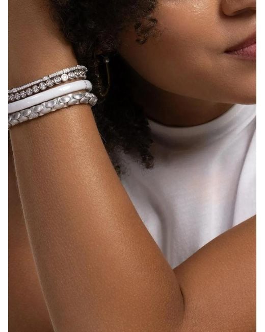 ’ROBERTO DEMEGLIO White Diamond Stretch Tennis Bracelet