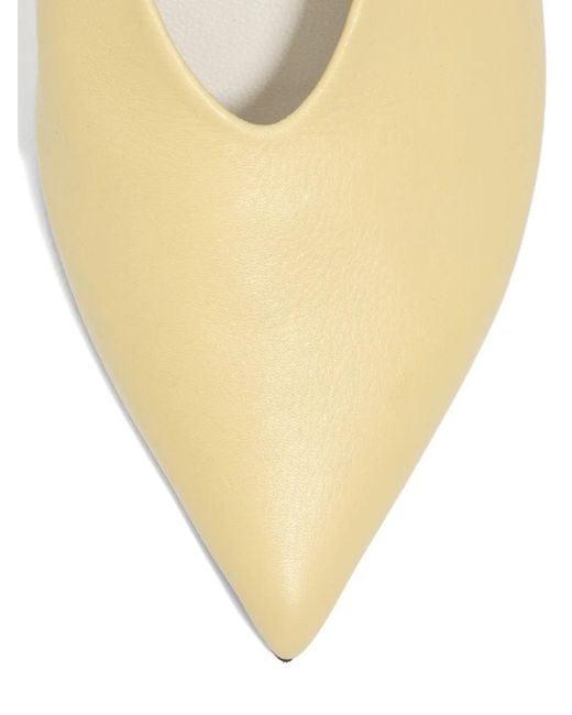 Bimba Y Lola Natural Pointed-Toe Block-Heel Pumps