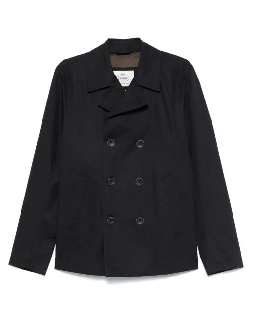 Herno Black Double-Breasted Blazer for men