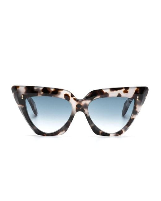 Cutler & Gross Blue Tortoiseshell-effect Cat-eye Sunglasses