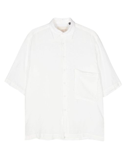 Costumein White Stefano Linen Shirt for men