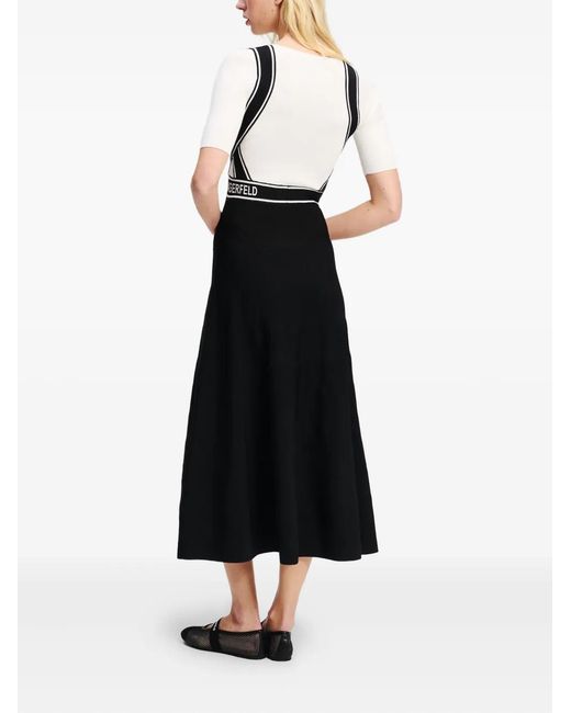 Karl Lagerfeld Gebreide Jurk in het Black