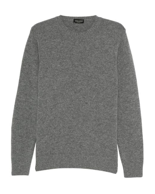 Roberto Collina Gray Round-Neck Sweater for men