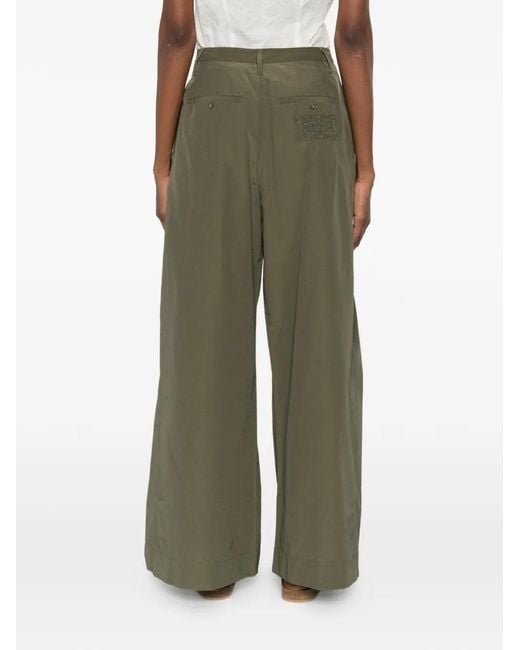 Damson Madder Green Pantalon Plissé Fabia À Boucle