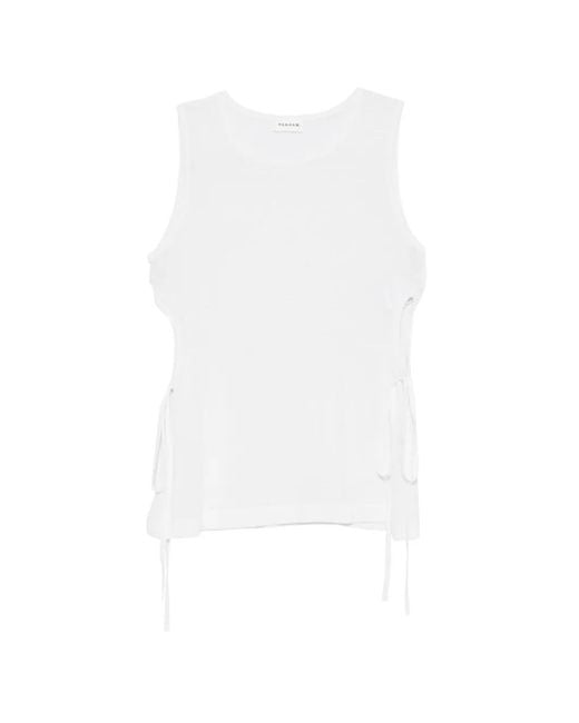 P.A.R.O.S.H. White Side Tie Knitwear