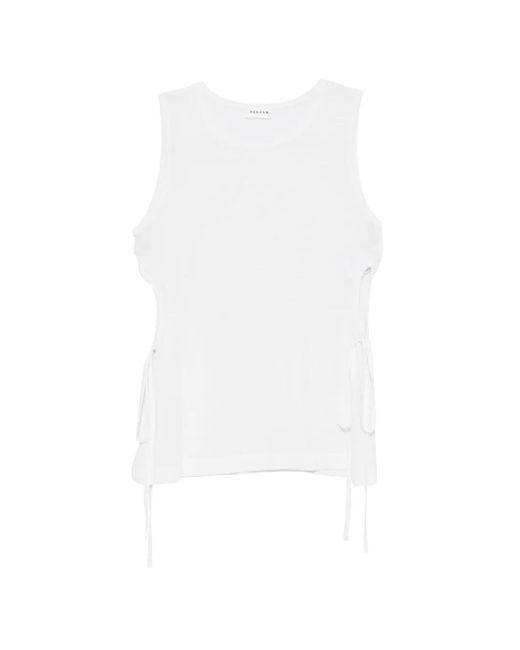 P.A.R.O.S.H. White Side Tie Knitwear