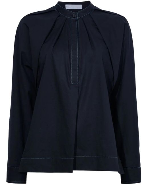 Proenza Schouler Blue Carter Cotton Blouse