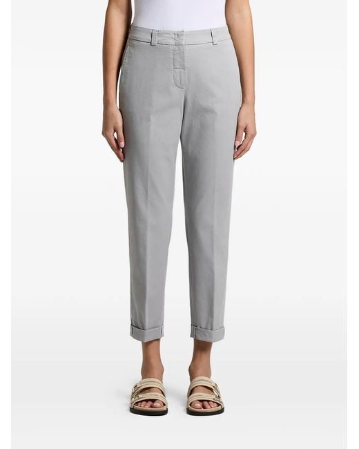 Peserico Gray Cuffed Trousers