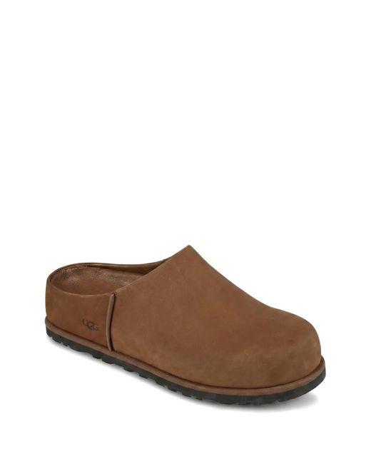 Ugg Brown Otzo Leather Clogs