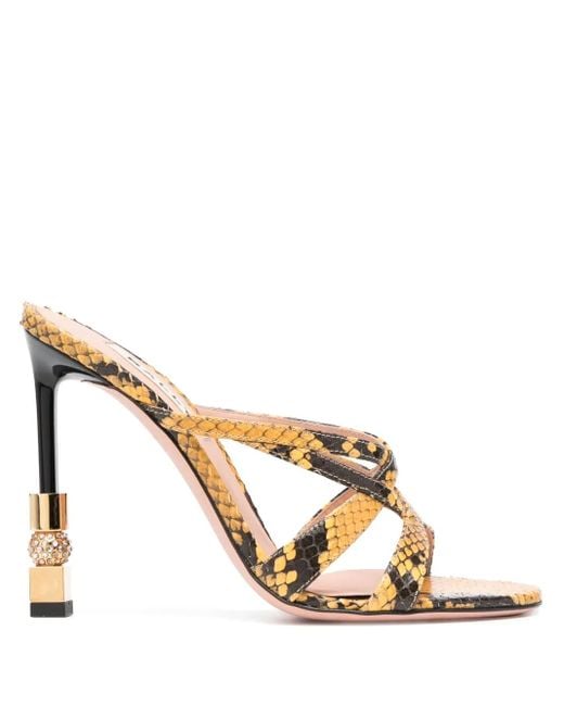 Bally Metallic Carolyn Leather Mules