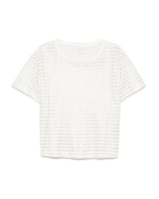 Majestic Filatures Stretch-linen T-shirt White