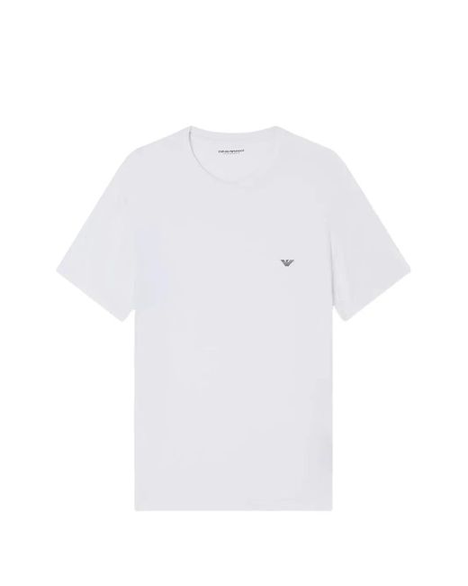 Emporio Armani White Crew-Neck T-Shirt for men