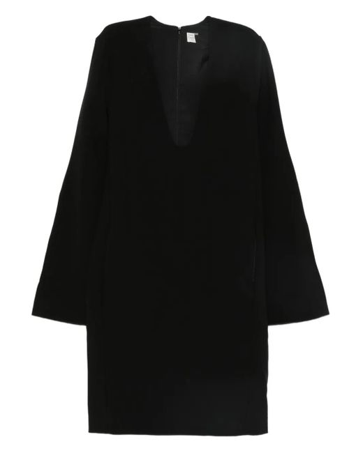 Robe Mi-Longue À Manches Bouffantes Totême  en coloris Black