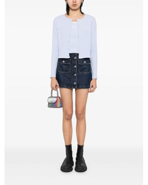 Chocoolate White Logo-Embroidered Top
