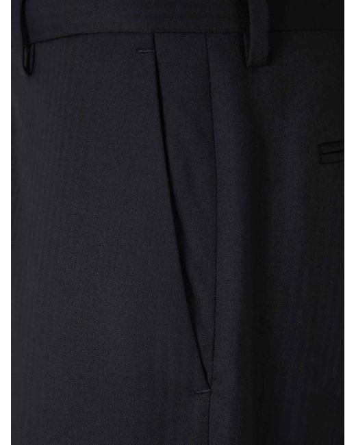 Carrera Blue Pleated Flared Trousers for men