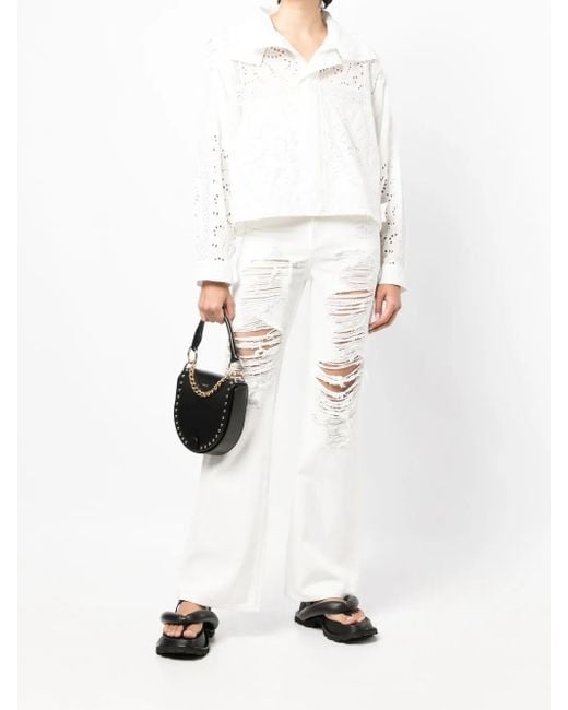 Goen.J White Cropped Hooded Jacket