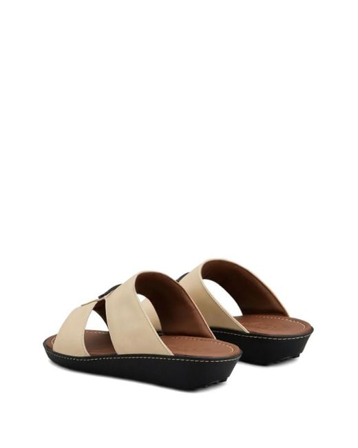 Tod's White Leather T-Bar Sandals for men