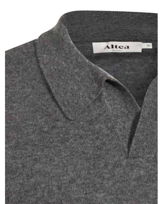 Altea Gray Virgin-Wool Sweater for men