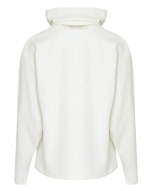 Gloria Coelho White Spread-collar Jumper
