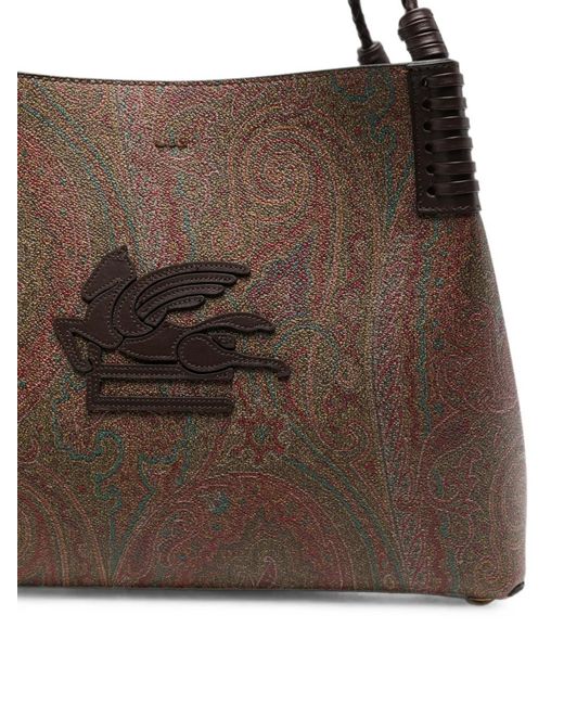 Etro Brown Libra Arnica Paisley-Print Shoulder Bag