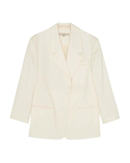 Remain Blazer Met Bewerkte Revers in het White