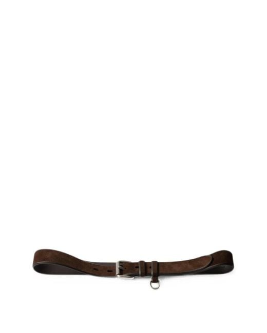 Prada White Suede Belt
