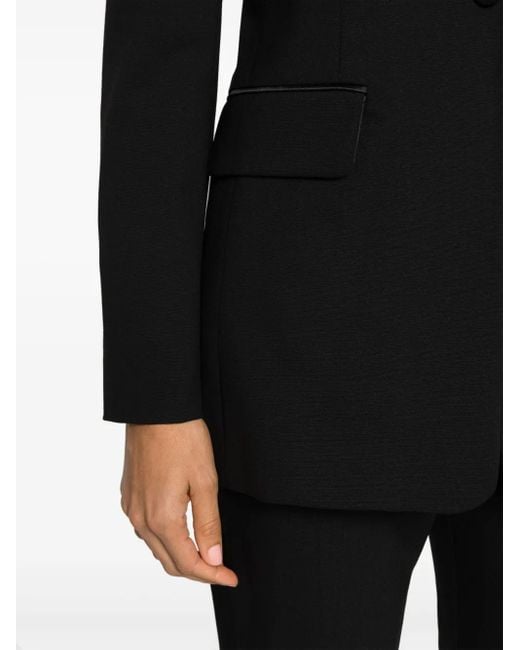 Max Mara Black Single-Breasted Wool-Blend Blazer