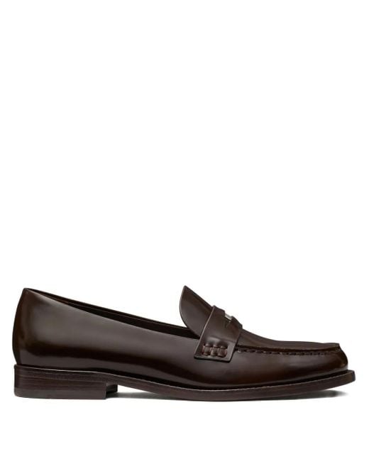 Tory Burch レザー ペニーローファー Brown