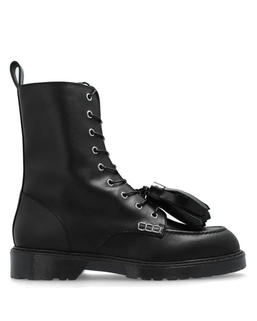 J.W. Anderson Black Tassel-Detail Lace-Up Boots
