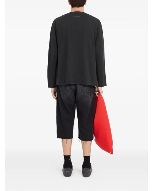 MM6 by Maison Margiela Black Long-Sleeve T-Shirt for men