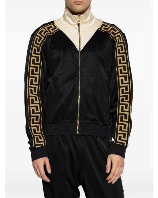 Versace Black Zip Sweatshirt for men