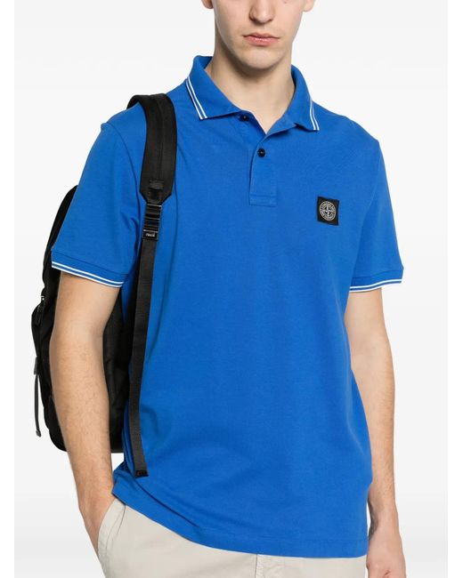 Stone Island Blue Ss Polo for men