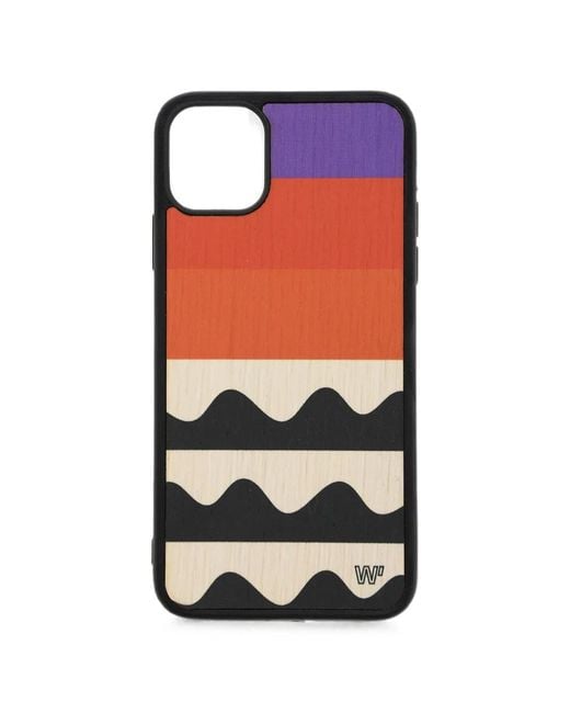 Wood'd Blue Wave-Pattern Iphone 11 Case