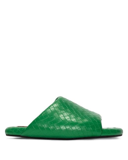 Simon Miller Green Woven-Design Bubble Slides