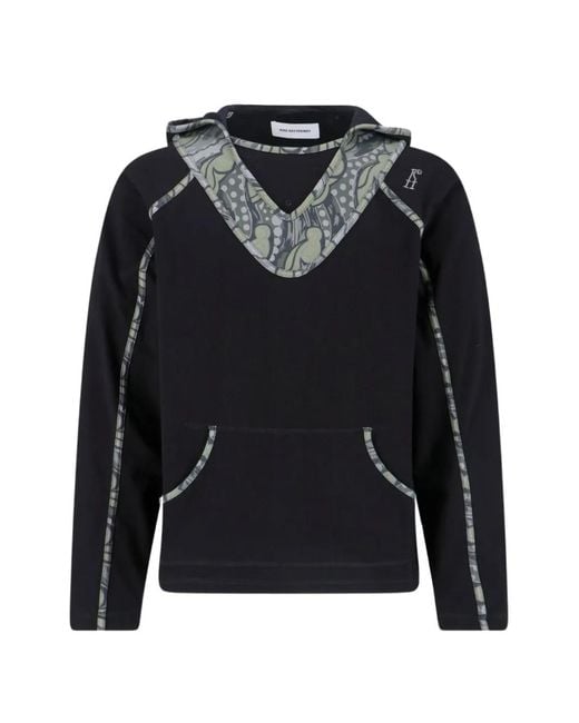 Kiko Kostadinov Black Gizi V-Neck Hoodie for men