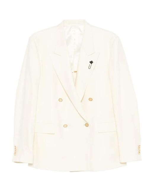 メンズ Lardini ダブルジャケット Natural