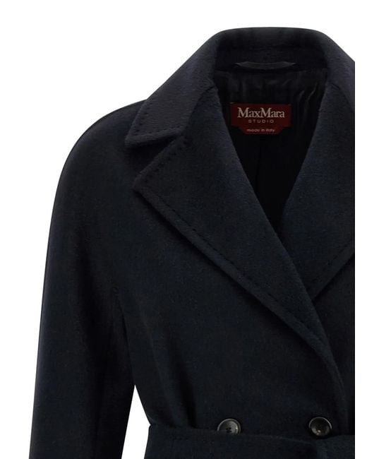 Max Mara Black Patreon Double-Breasted Coat