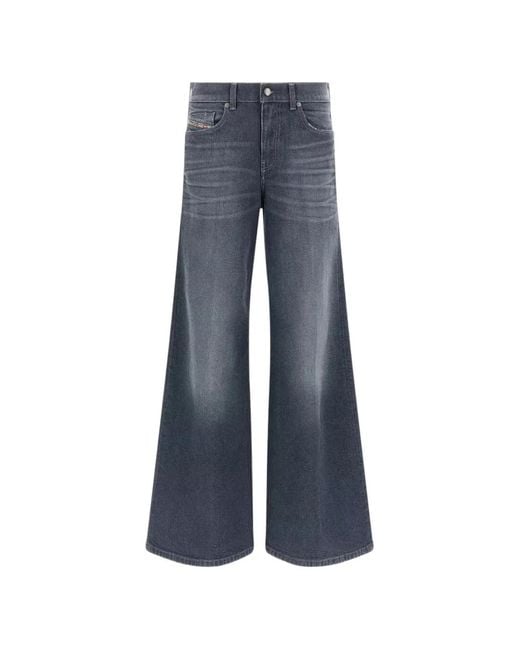 DIESEL Blue D-Akemi Whiskered Jeans