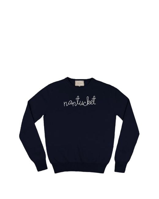 Lingua Franca Blue Nantucket Crew-Neck Sweatshirt