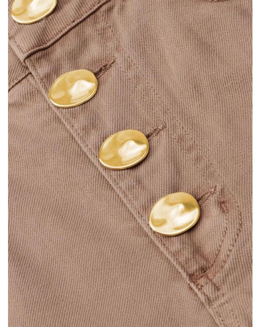 L'Agence Liora High-Waist Jeans Met Knopen in het Gray