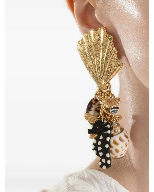 Gas Bijoux Metallic Shellita Beach Charm Earrings