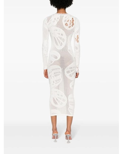 Blumarine レーストリム パネル ドレス White