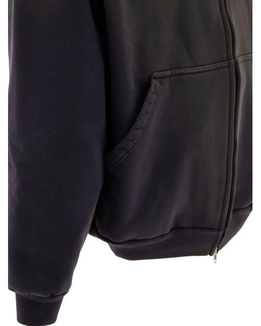 Balenciaga Black Scarf-Detail Hoodie for men