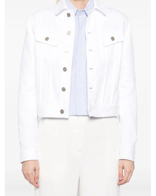 Ralph Lauren White Cropped Denim Jacket