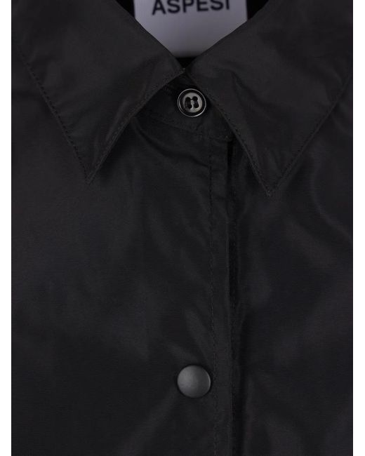 Aspesi Black Snao-Fastening Jacket